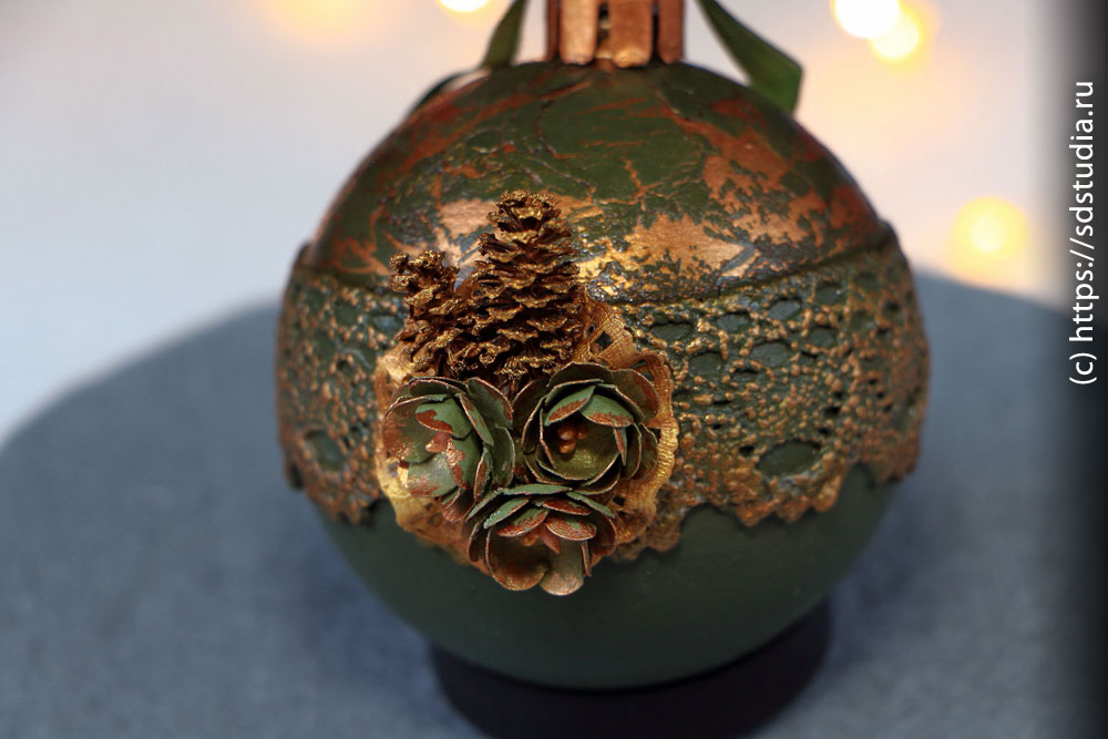 Готовый ёлочный шар