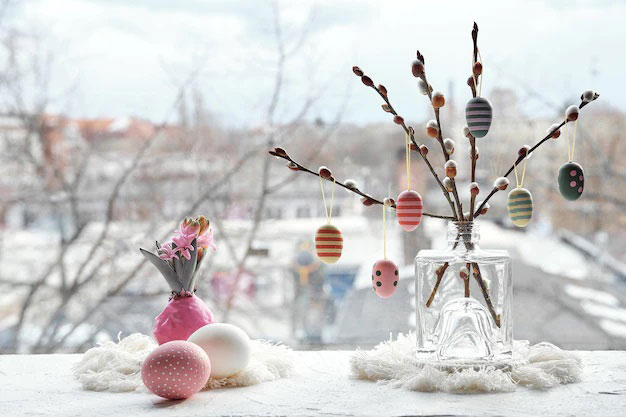 Пасхальный декор из дерева для украшения интерьера