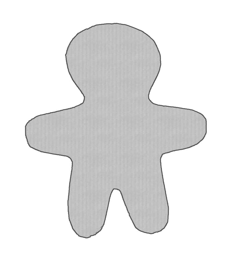 Шаблон - выкройка для текстильной куколки вуду