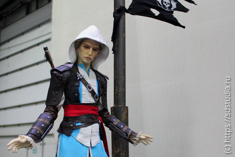 Кукольный косплей по игре Assassin's Creed IV: Black Flag, персонаж Эдвард Кенуэй Edward Kenway