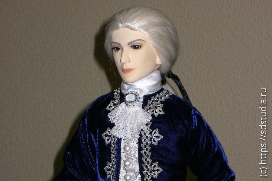 Придворный парадный мужской костюм для куклы, франция 18 век, историческая реконструкция