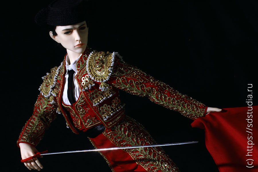 Парадный костюм матадора Traje de Luces для куклы бжд BJD