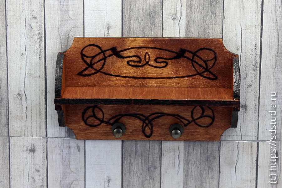 Вешалка настенная, кукольная миниатюра