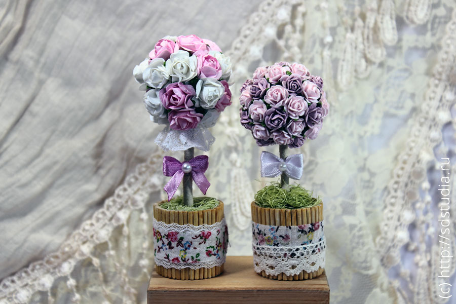 Миниатюрный кукольный топиарий