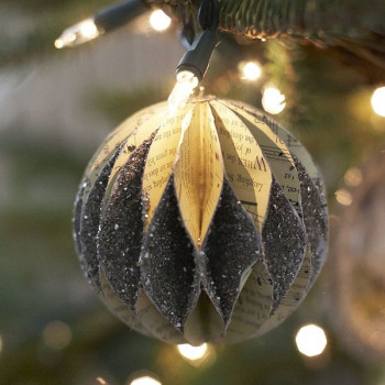 Шар новогодний из бумаги