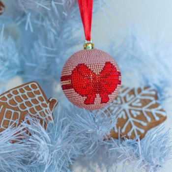 Шар новогодний из бисера