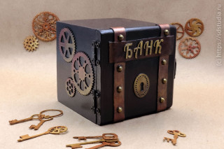 Декупаж в стиле Стимпанк, шкатулка