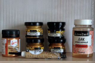 Пасты для тонирования, лак кракелюрный