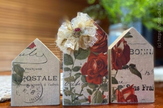 Интерьерная композиция, декорированная в технике декупаж