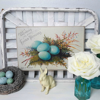 Декоративный поднос с пасхальным сюжетом