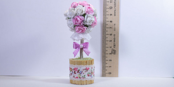 Миниатюрный топиарий своими руками, продолжаем делать горшок, мастеркласс