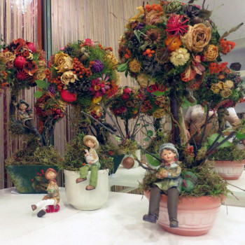 Пример небольшого топиария из природных материалов