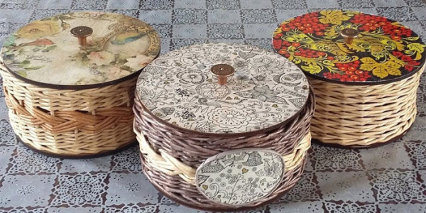 Плетение из газетных трубочек