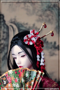 Мифические персонажи. Выставка шарнирных кукол. Кицунэ