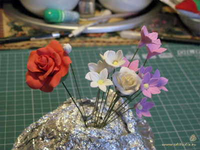 Цветы из самоотвердевающего пластика Modena Soft