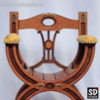 Кресло курульное для куклы