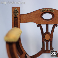 Кресло курульное для куклы