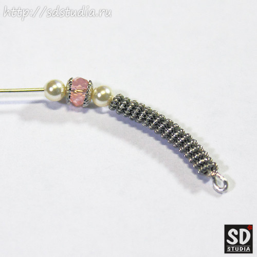 Браслет для куклы в технике wire wrap