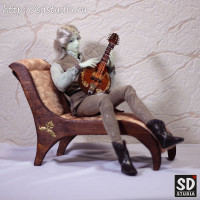 Кресло курульное для куклы