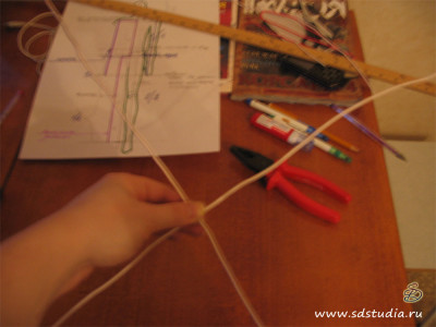 Изготовление каркасной куклы, создание проволочного каркаса, скручиваем проволоку