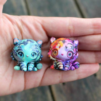 Миниатюра из полимерной глины, чудесные звери  Амбы Джейкобс Amba Jacobs