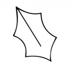 Шаблон листа остролиста для изготовления падуба из пластика