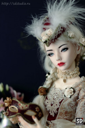 Карнавальный женский костюм Венецианка для куклы бжд BJD