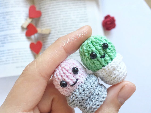 Амигуруми, вязаные крючком миниатюрные игрушки