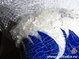 Структурная паста Malta Cristallo фирмы Ferrario для имитации инея, тестирование материала Структурная паста Malta Cristallo фирмы Ferrario для имитации инея, тестирование материала