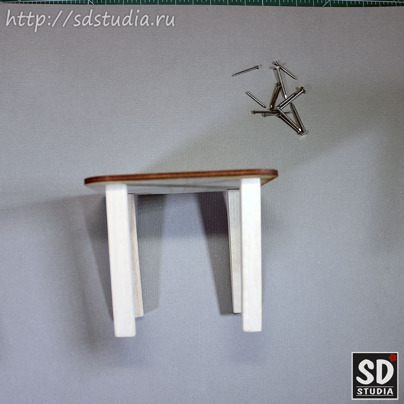 Процесс создания кукольной этажерки, мастеркласс, фото 3