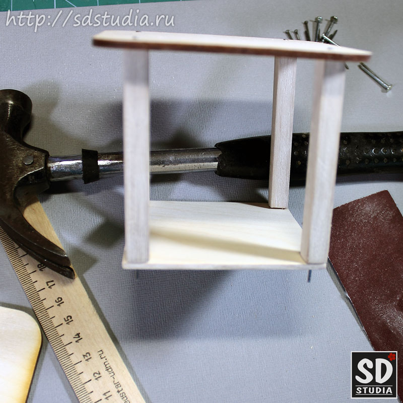 Процесс создания кукольной этажерки, мастеркласс, фото 4