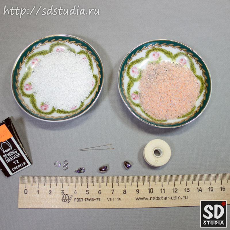 Необходимые материалы для создания украшения из бисера для куклы своими руками, мастеркласс